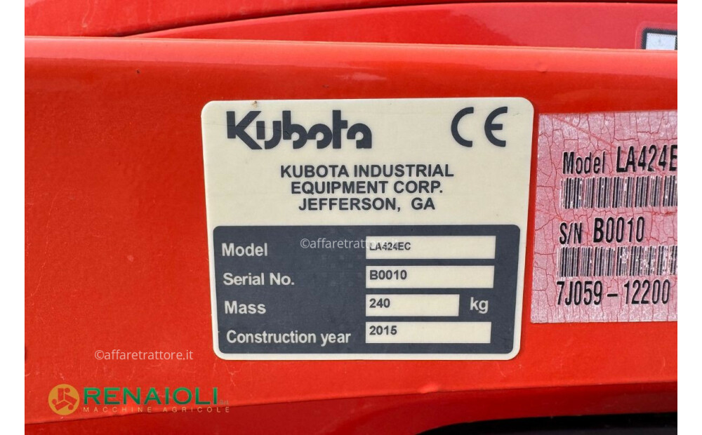 Kubota TRATTORE GOMMATO 26 CV B 2650 DW + CARICATORE LA424 KUBOTA (CE4157) Usato - 8