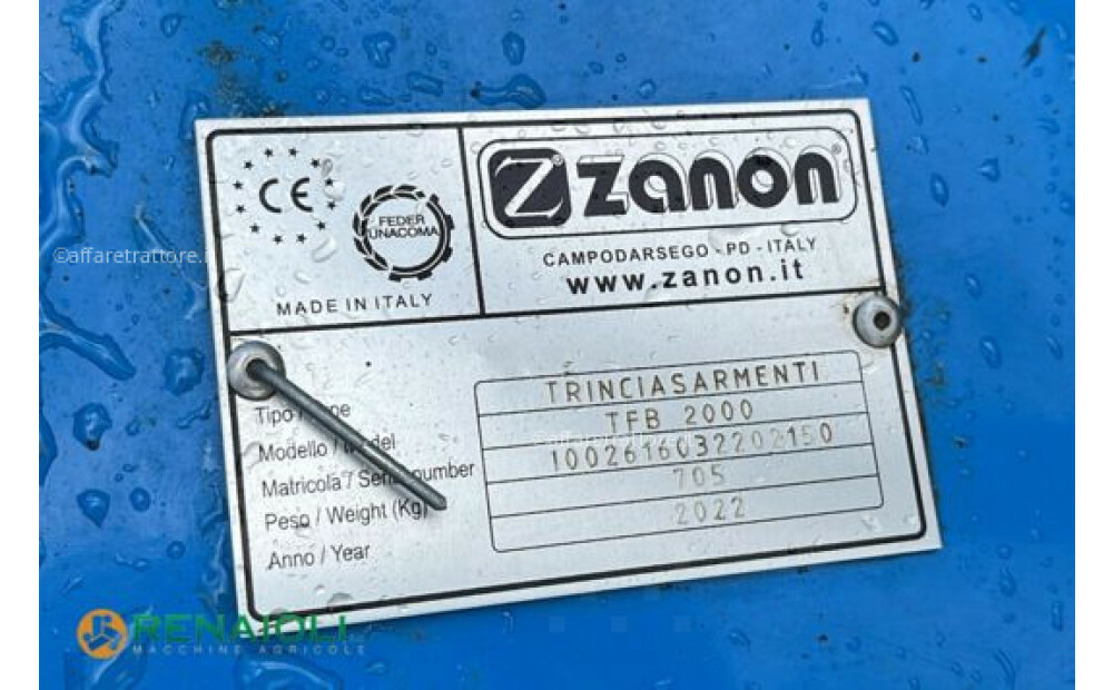 Zanon TRINCIA TFB 2000 + TESTATA INTERFILARE IT-PRO ZANON (OS8698) Usato - 6