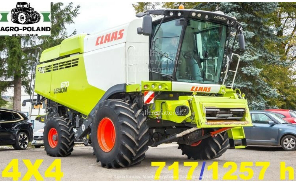 Claas LEXION 670 - ANNO 2019 - 4X4 - 717/1255 h - 3D + VARIO 770 - LASER PILOT Usato - 4