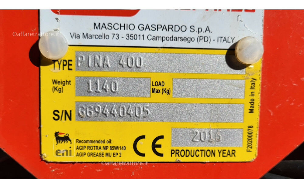 Maschio Gaspardo PINA 400 Usato - 4