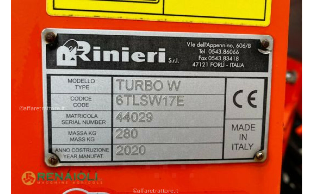 RINIERI SCAVALLATORE TURBO W RINIERI (LR11040) 2020 Usato - 7