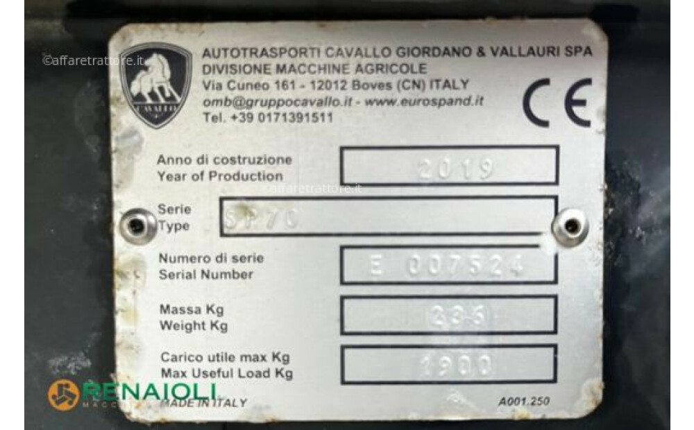 Eurospand SPANDICONCIME 1200 LT TIPO GALILEO SP 70 EUROSPAND (BL8278) Usato - 8